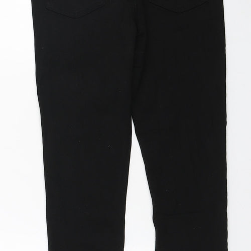 Denim & Co. Womens Black Polyester Skinny Jeans Size 14 L26 in Regular Zip