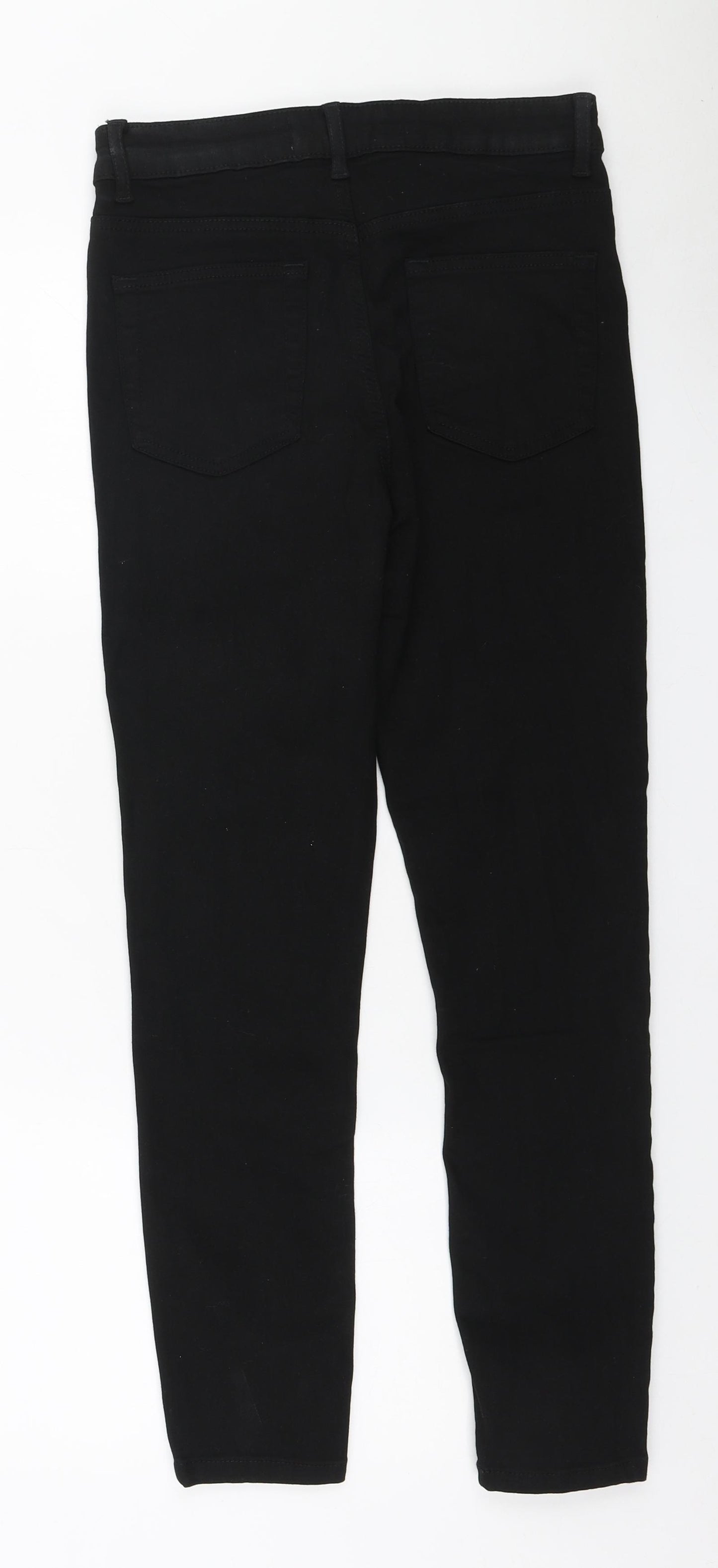Denim & Co. Womens Black Polyester Skinny Jeans Size 14 L26 in Regular Zip