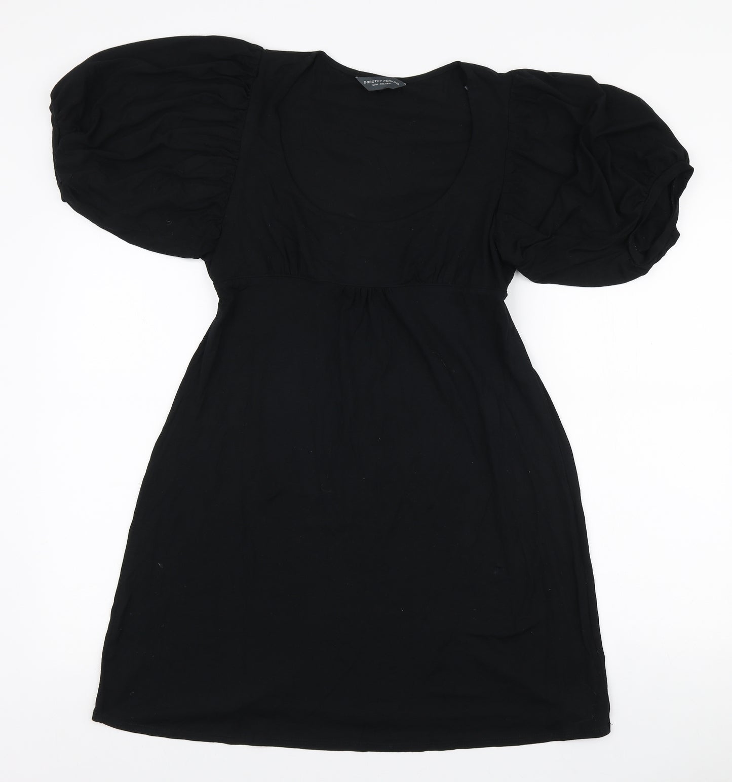 Dorothy Perkins Womens Black Viscose A-Line Size 12 Scoop Neck Pullover