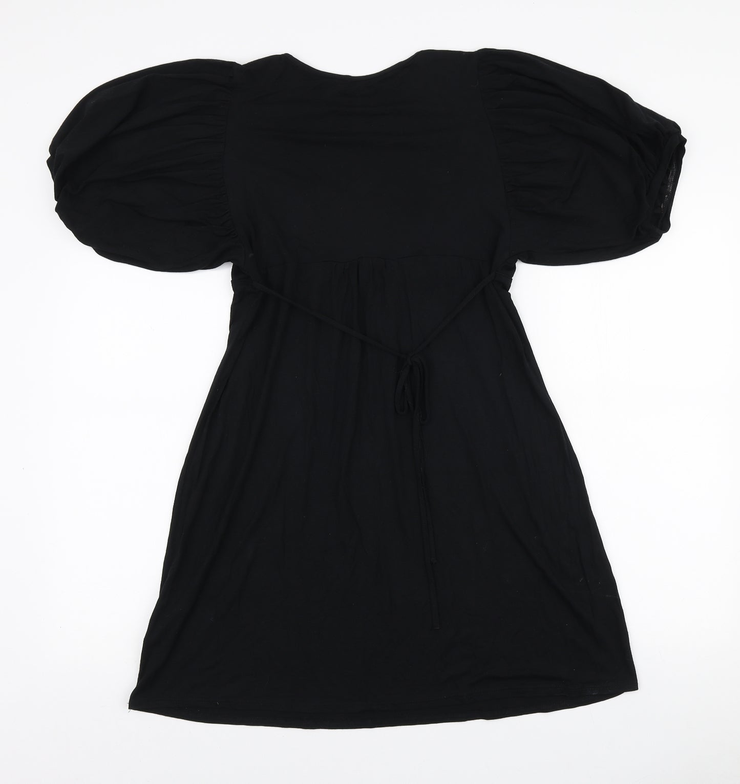 Dorothy Perkins Womens Black Viscose A-Line Size 12 Scoop Neck Pullover