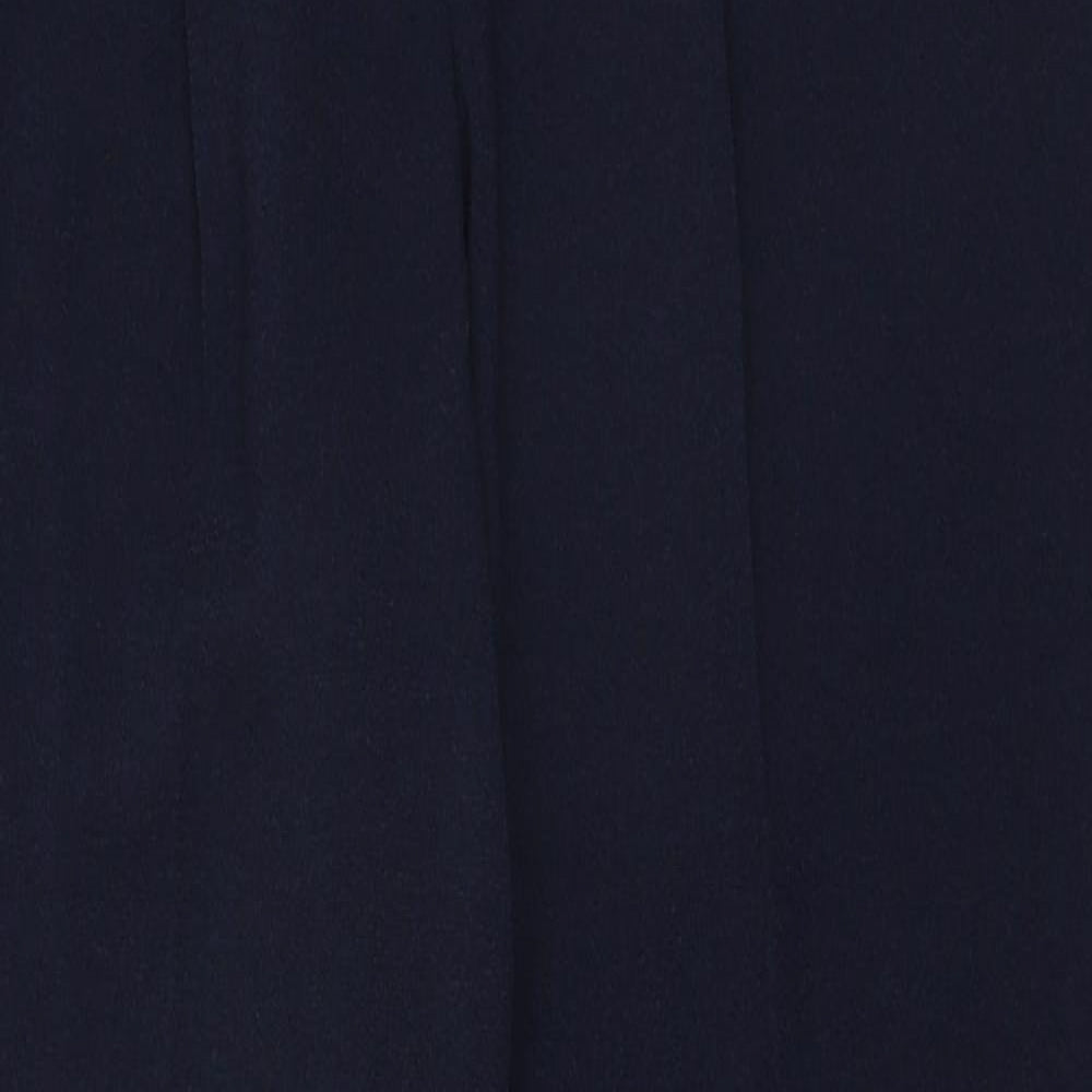 Peacocks Womens Blue Polyester Trousers Size 8 L27 in Regular Zip