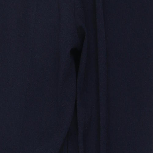 Peacocks Womens Blue Polyester Trousers Size 8 L27 in Regular Zip