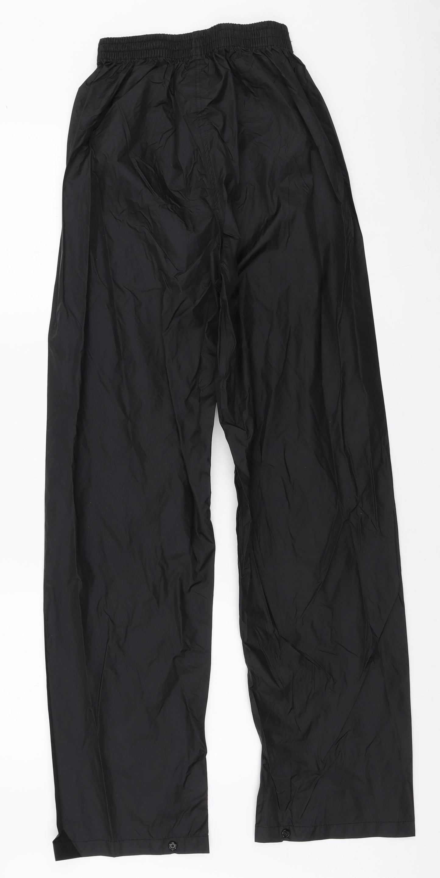 Regatta Womens Black Polyamide Rain Trousers Trousers Size XS L30 in Regular