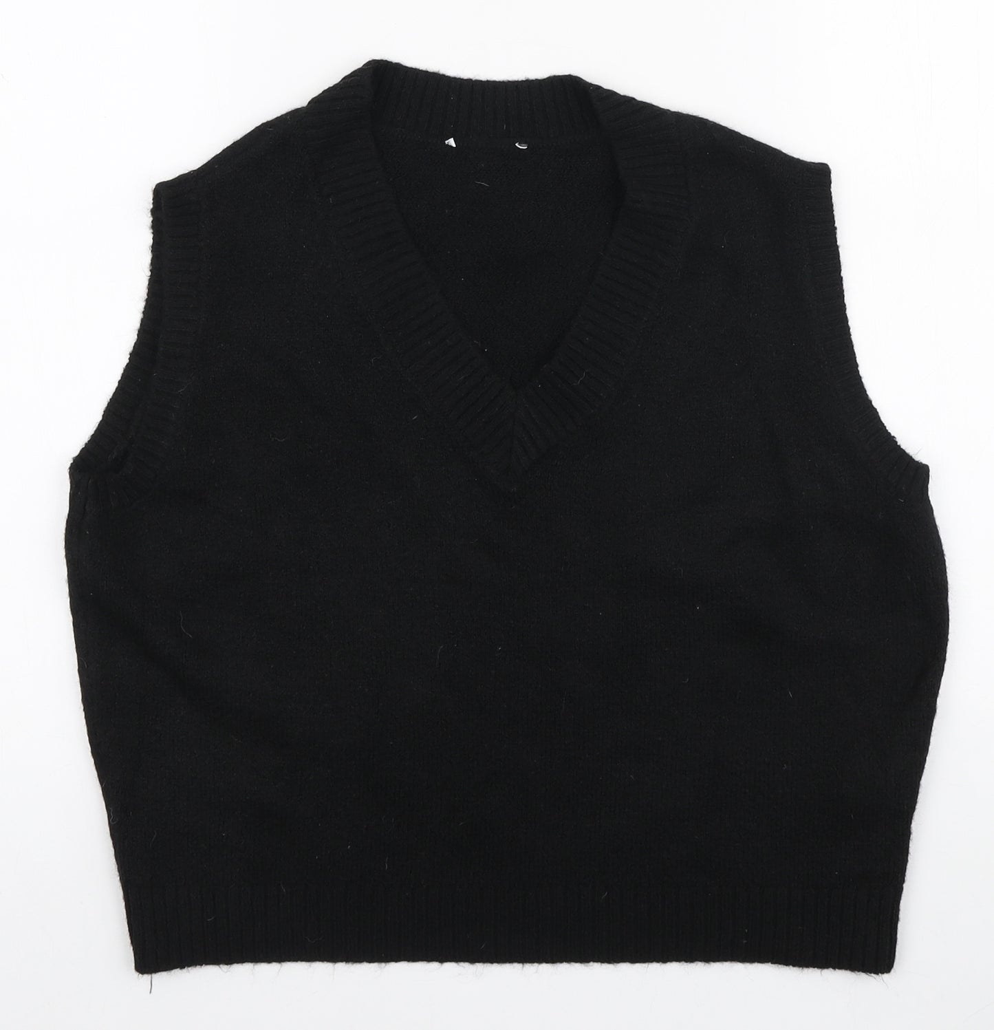 Primark Womens Black V-Neck Polyester Vest Jumper Size S