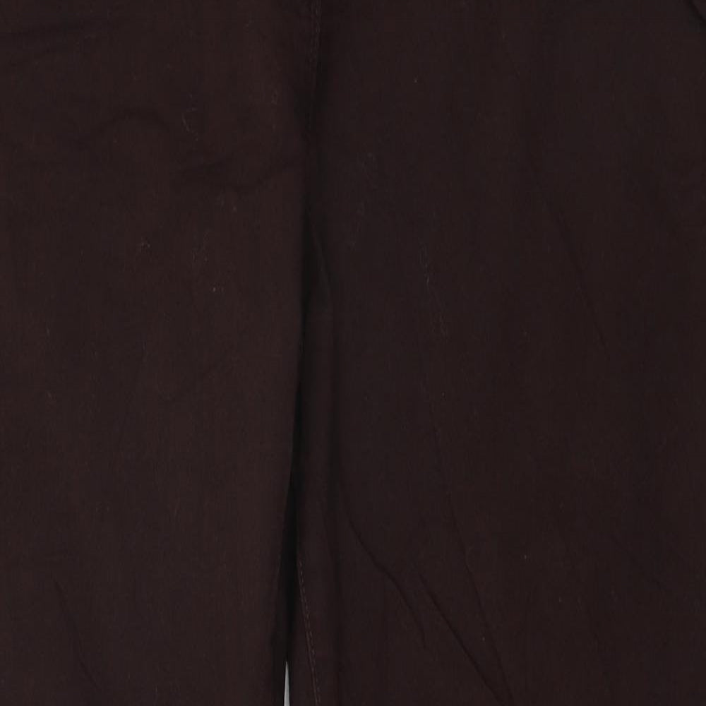 Marks and Spencer Womens Brown Polyester Jegging Jeans Size 16 L27 in Regular Zip