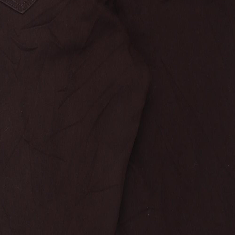 Marks and Spencer Womens Brown Polyester Jegging Jeans Size 16 L27 in Regular Zip