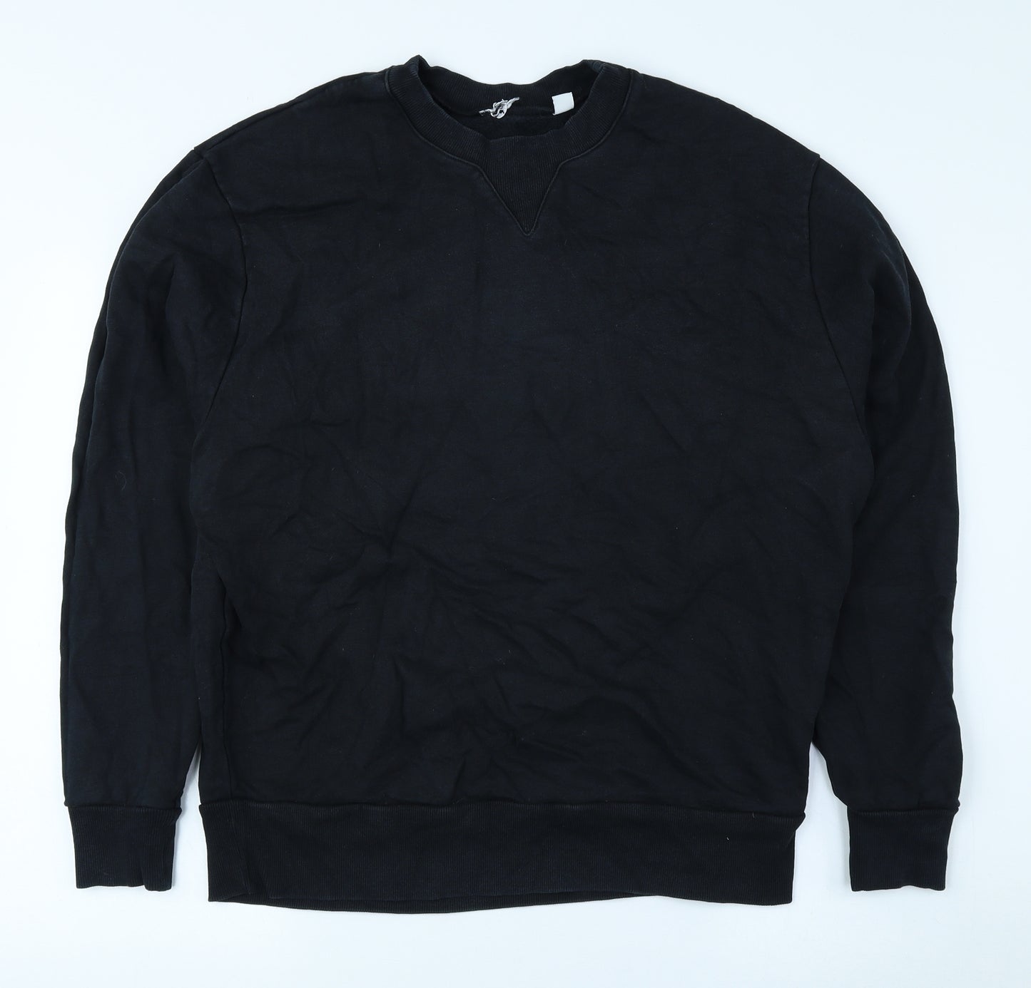 COLLUSION Mens Black Cotton Pullover Sweatshirt Size M