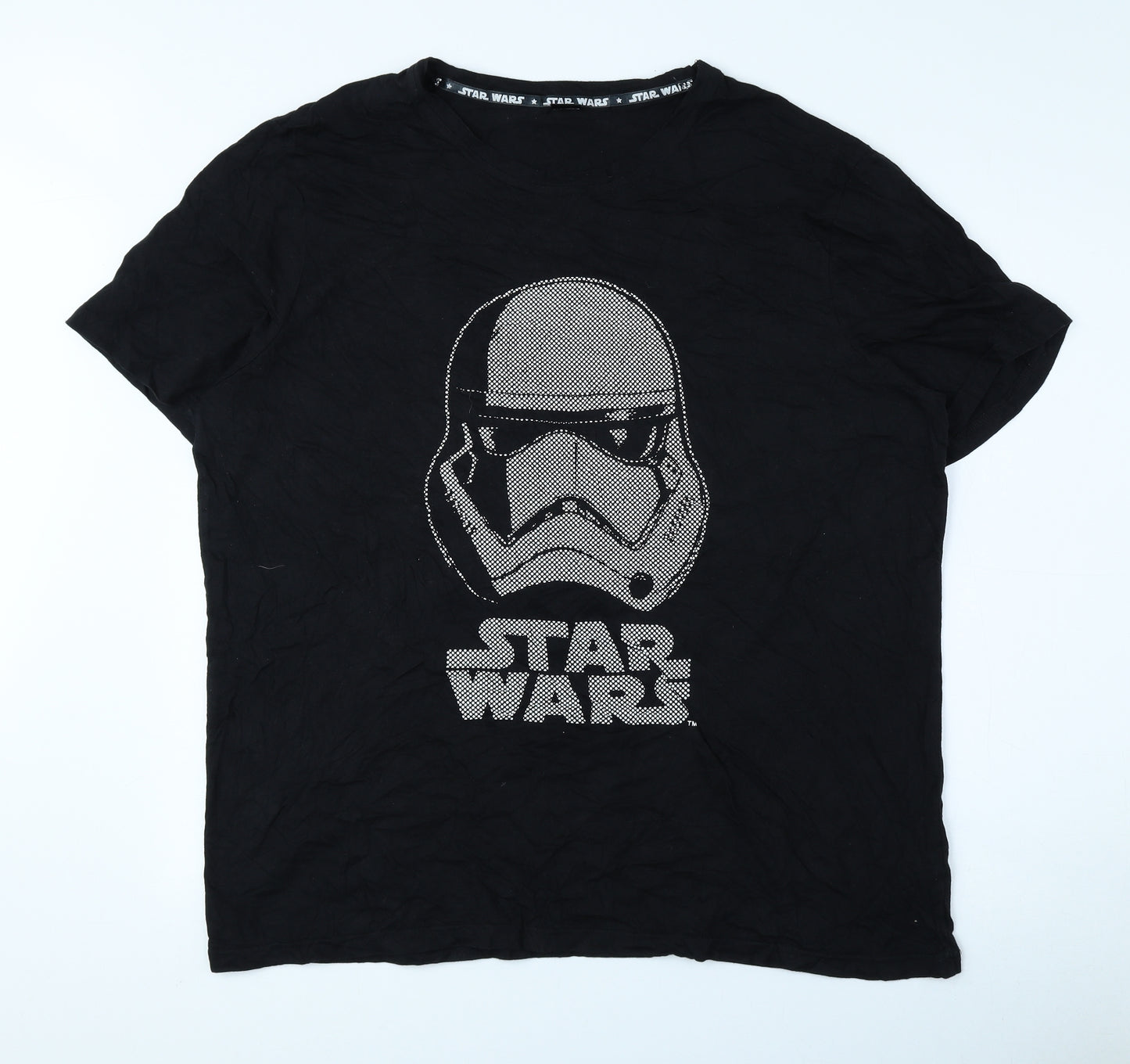 Star Wars Mens Blue Cotton T-Shirt Size 2XL Round Neck