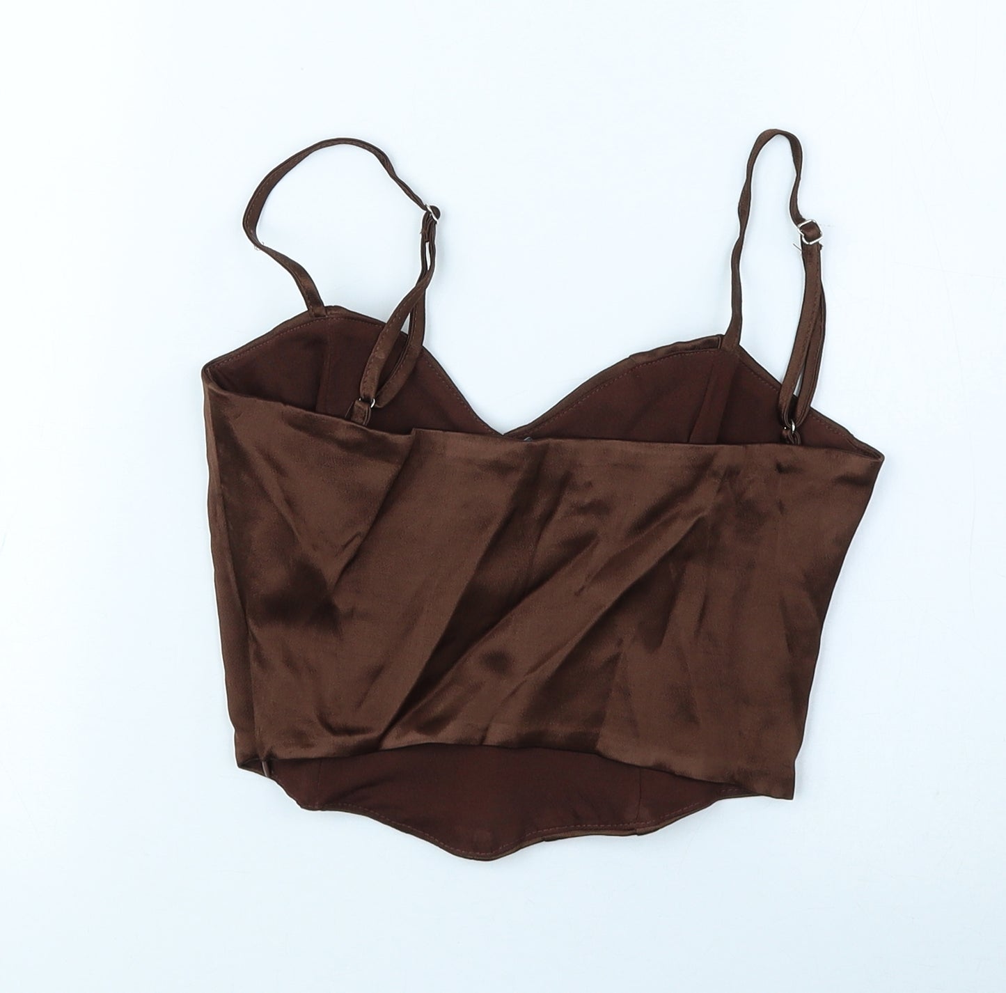 Zara Womens Brown Polyester Camisole Tank Size XS Sweetheart - Corset