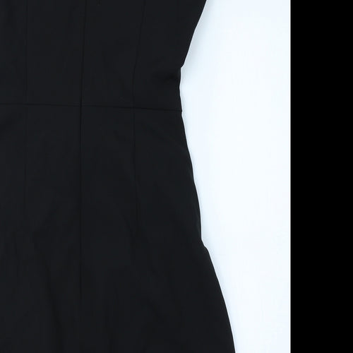 Zara Womens Black Polyester Mini Size L Sweetheart Zip