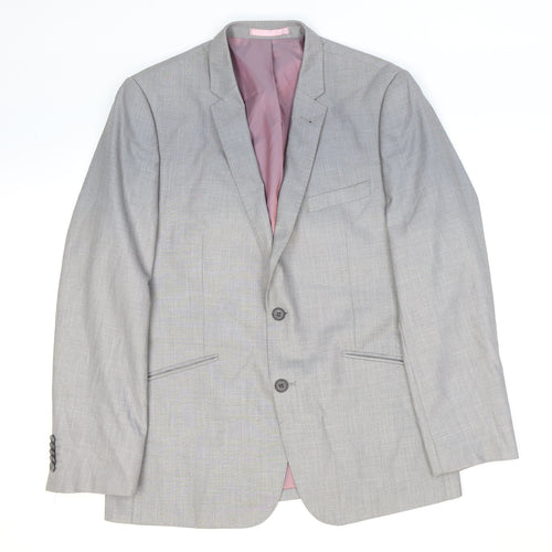Butler and Webb Mens Grey Polyester Jacket Suit Jacket Size 40