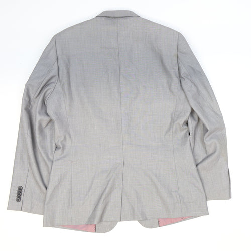 Butler and Webb Mens Grey Polyester Jacket Suit Jacket Size 40