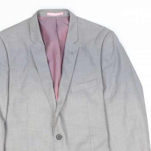 Butler and Webb Mens Grey Polyester Jacket Suit Jacket Size 40
