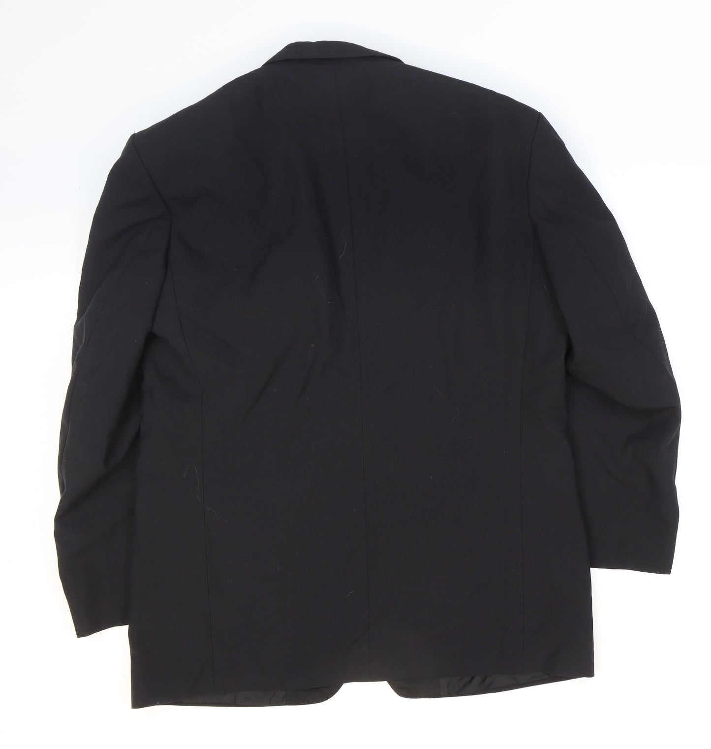 St Michael Mens Black Wool Jacket Suit Jacket Size 42