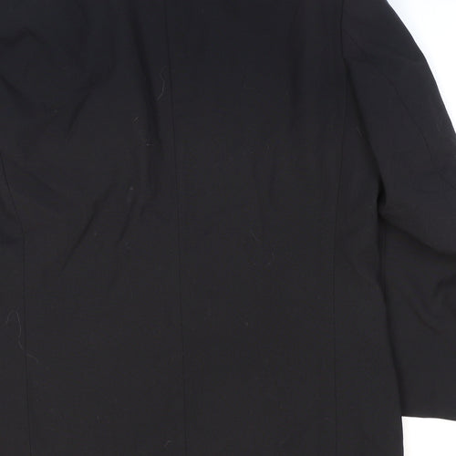 St Michael Mens Black Wool Jacket Suit Jacket Size 42