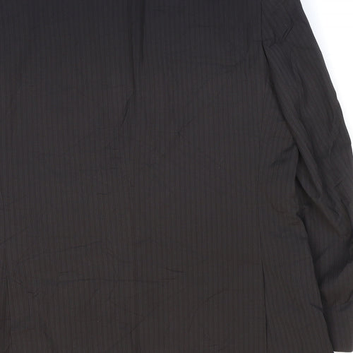 Tom English Mens Black Striped Polyester Jacket Suit Jacket Size 42