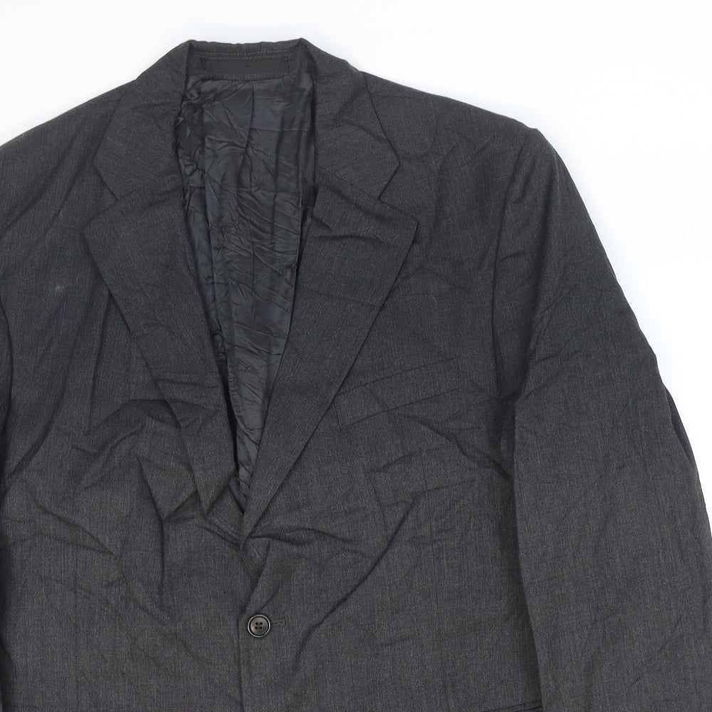Marks and Spencer Mens Grey Wool Jacket Suit Jacket Size 46