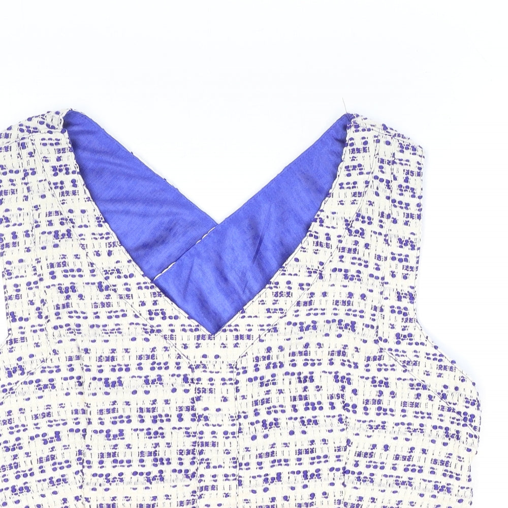 Drole de copine Womens White Polyester Wrap T-Shirt Size L V-Neck