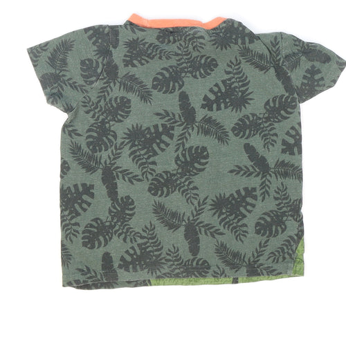 Little Kids Boys Green 100% Cotton Basic T-Shirt Size 3-4 Years Round Neck Pullover - Gorilla: What's up guys?