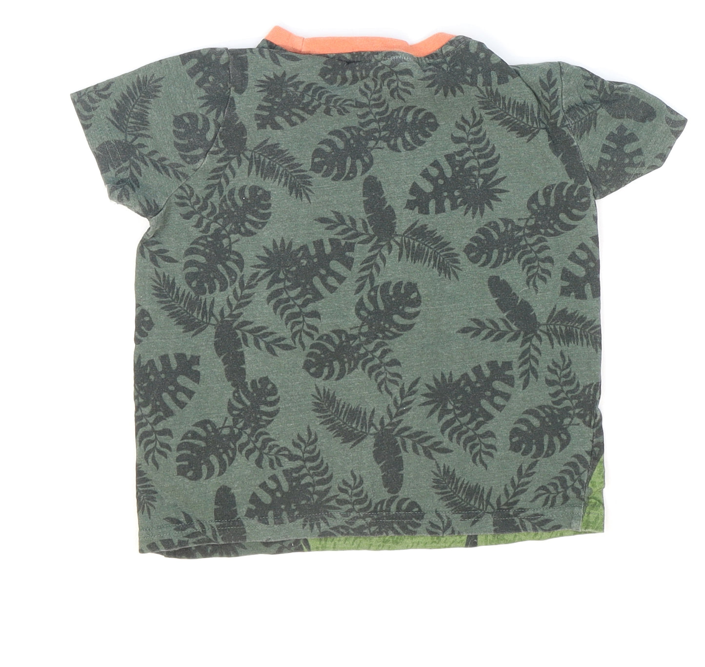 Little Kids Boys Green 100% Cotton Basic T-Shirt Size 3-4 Years Round Neck Pullover - Gorilla: What's up guys?