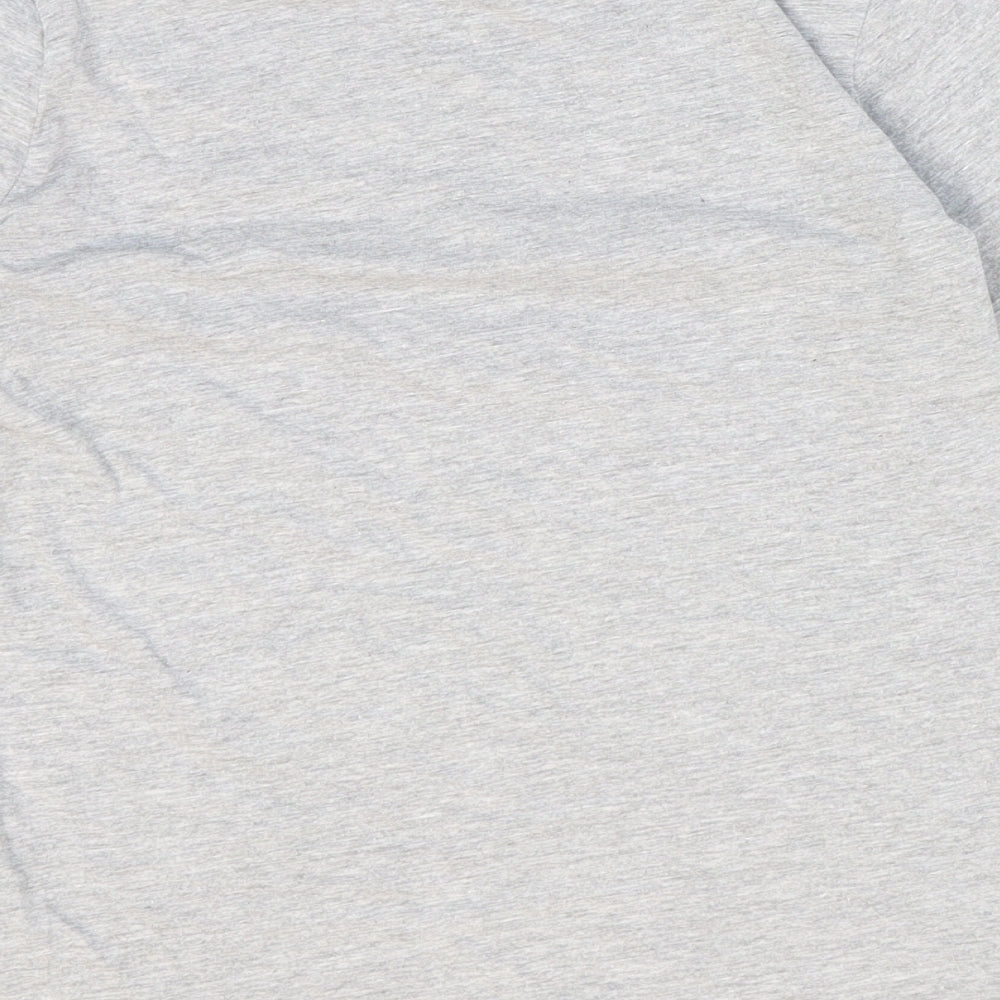 Pep & CO Boys Grey Cotton Basic T-Shirt Size 11-12 Years Round Neck Pullover - Football Boots