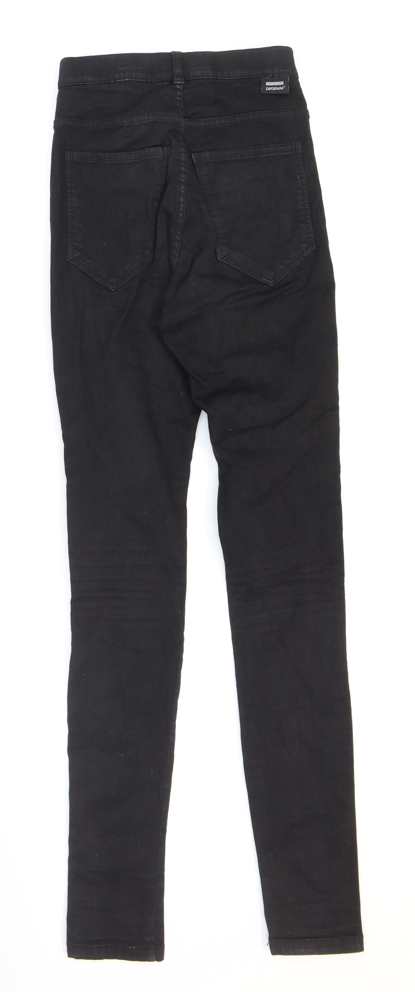 Dr. Denim Womens Black Cotton Skinny Jeans Size S L29 in Regular Zip