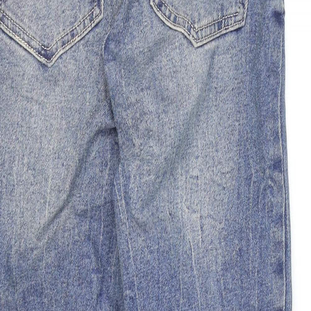 Stradivarius Womens Blue Cotton Mom Jeans Size 4 L25 in Regular Zip
