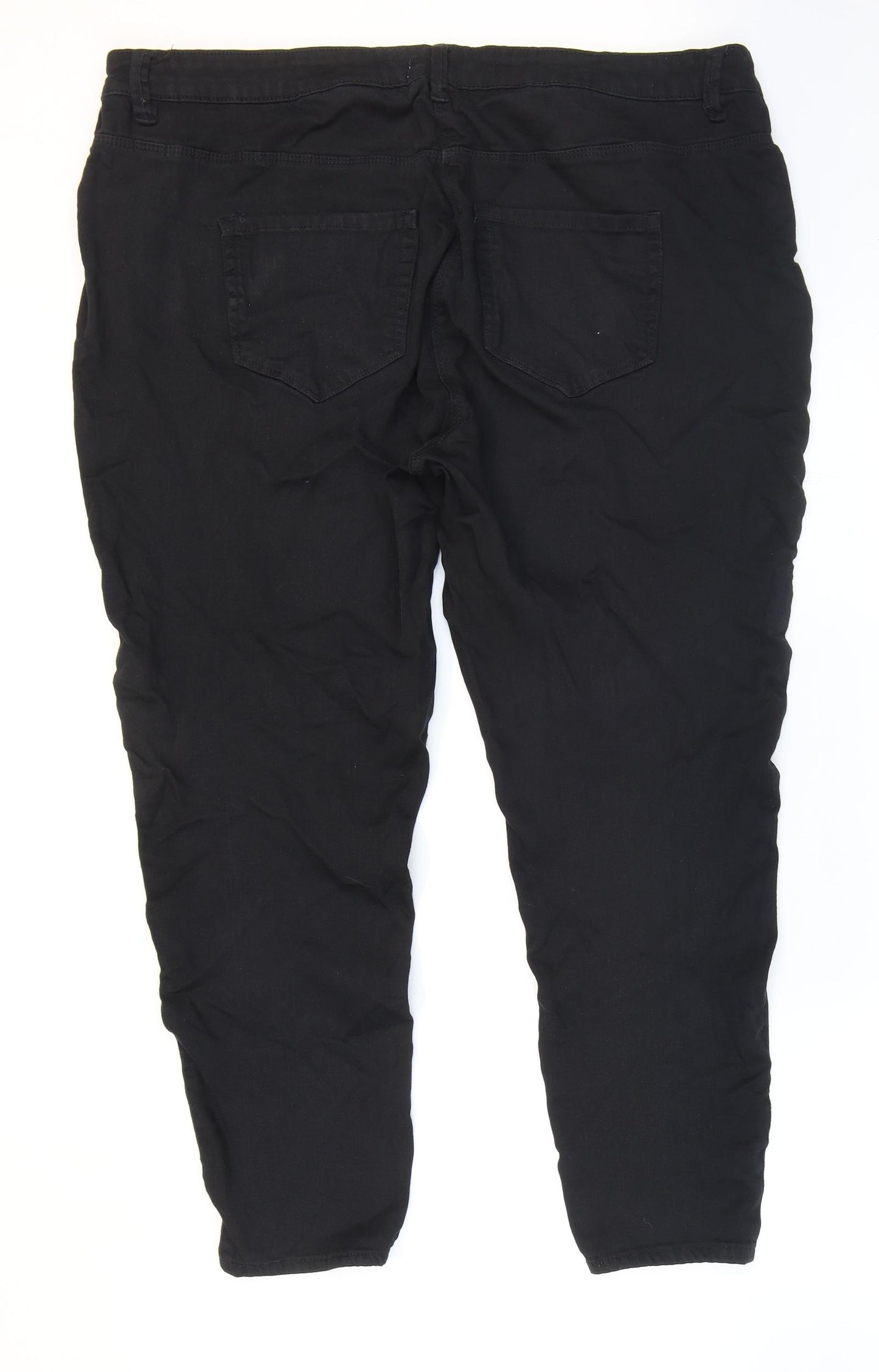 NEXT Womens Black Modal Jegging Jeans Size 22 L26 in Regular Zip