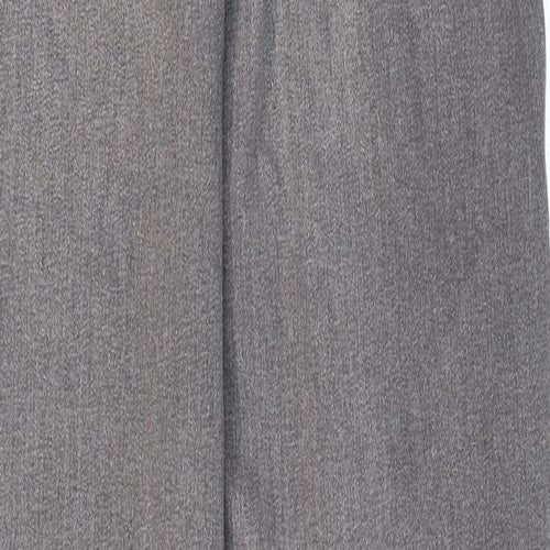 Marks and Spencer Womens Grey Cotton Straight Jeans Size 10 L30 in Regular Zip