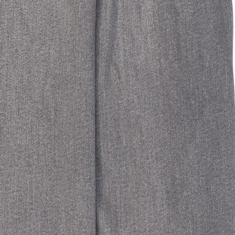 Marks and Spencer Womens Grey Cotton Straight Jeans Size 10 L30 in Regular Zip