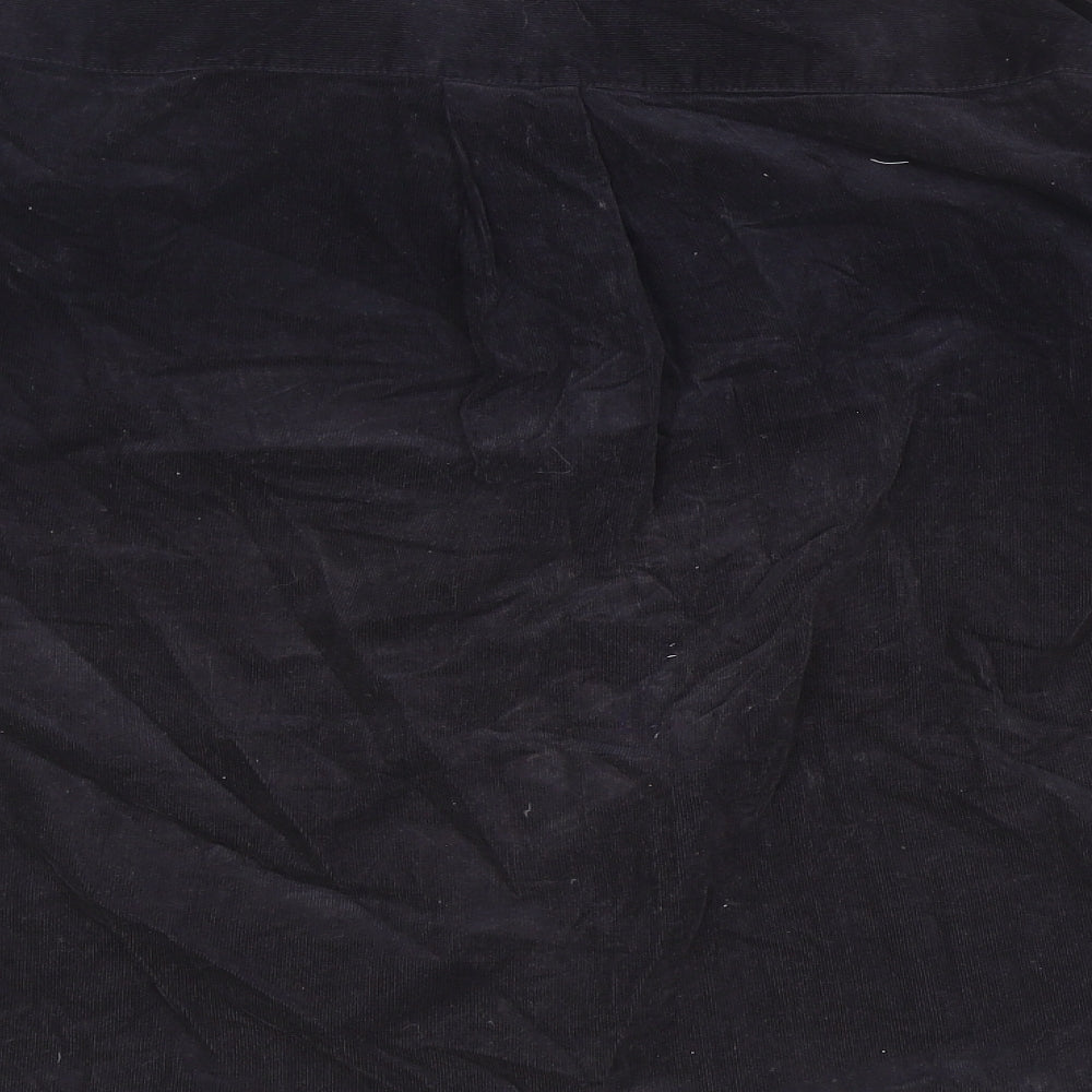 Uniqlo Womens Black 100% Cotton Basic T-Shirt Size M Collared