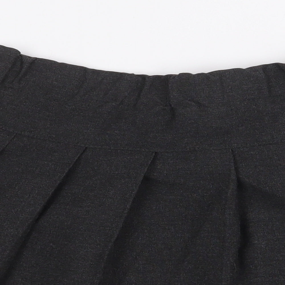 F&F Girls Grey Polyester Skater Skirt Size 5-6 Years Regular Zip - School Wear