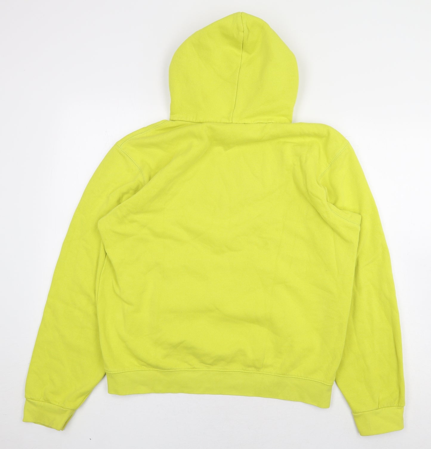 B&C Womens Yellow Cotton Pullover Hoodie Size M Pullover