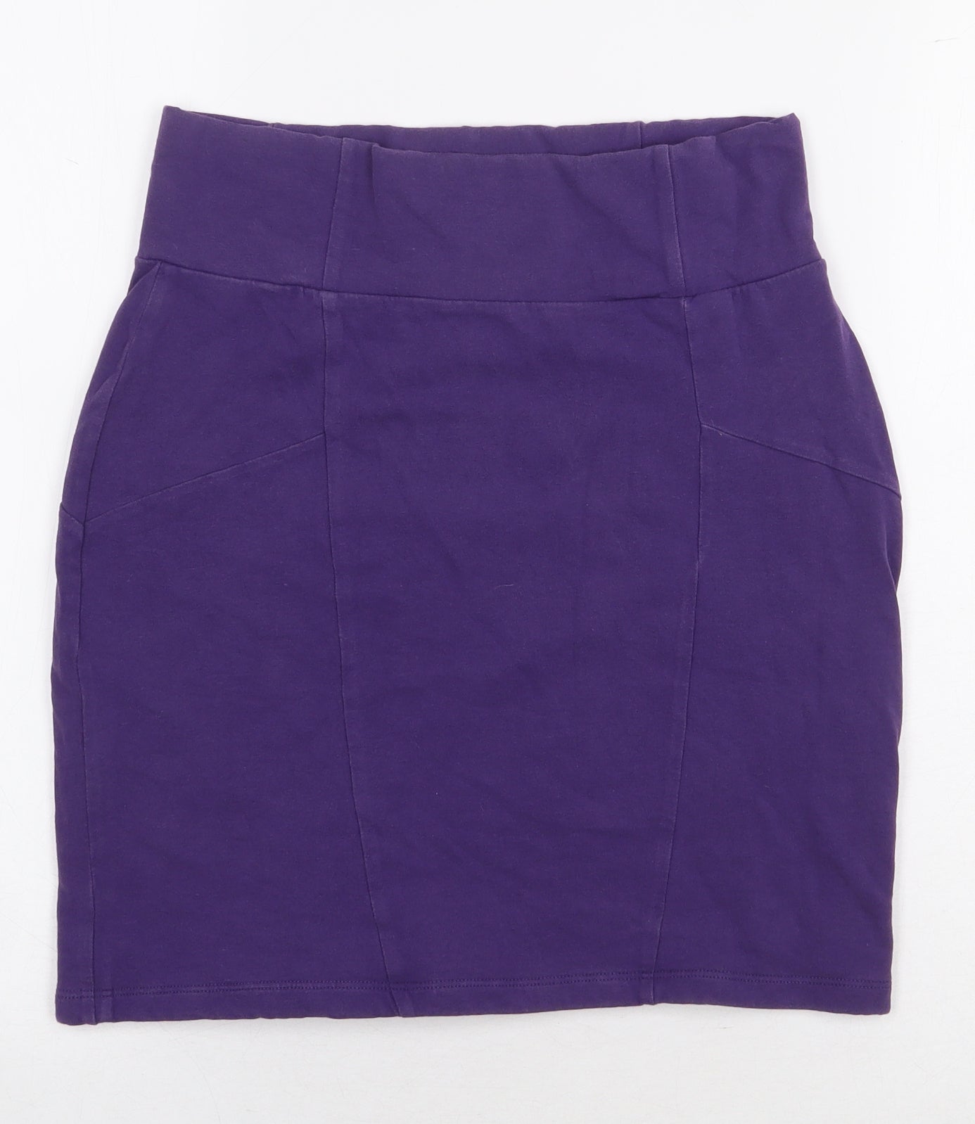 H&M Womens Purple Cotton Mini Skirt Size 38
