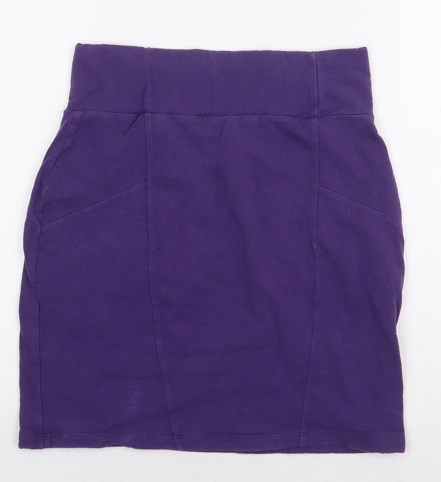 H&M Womens Purple Cotton Mini Skirt Size 38