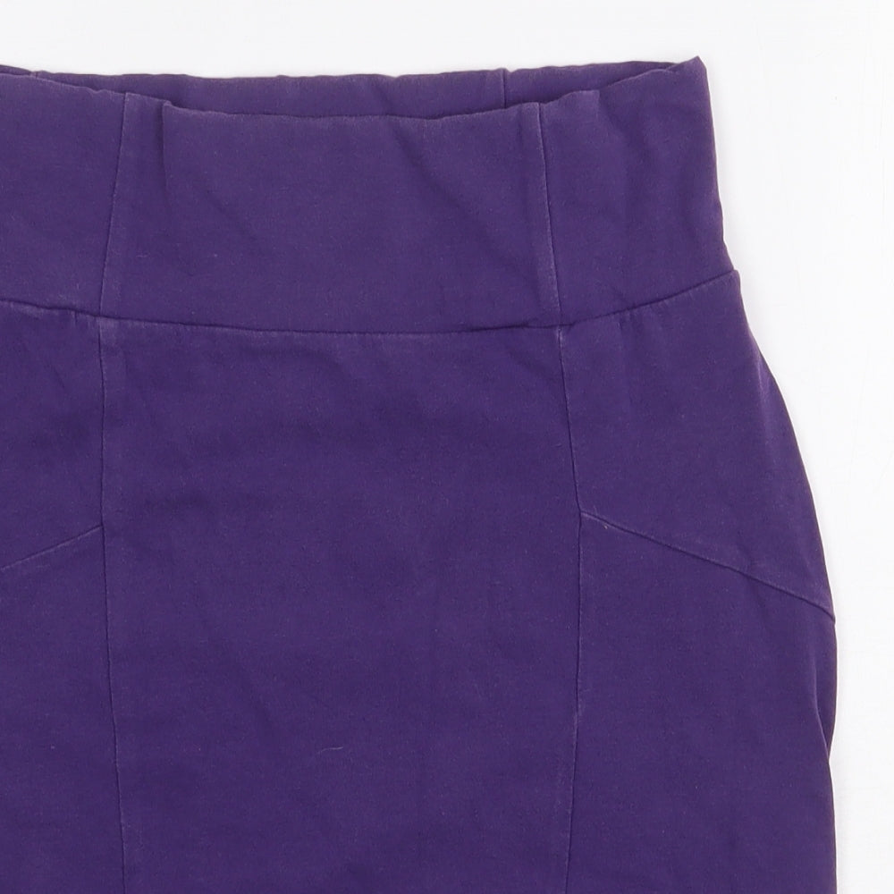 H&M Womens Purple Cotton Mini Skirt Size 38