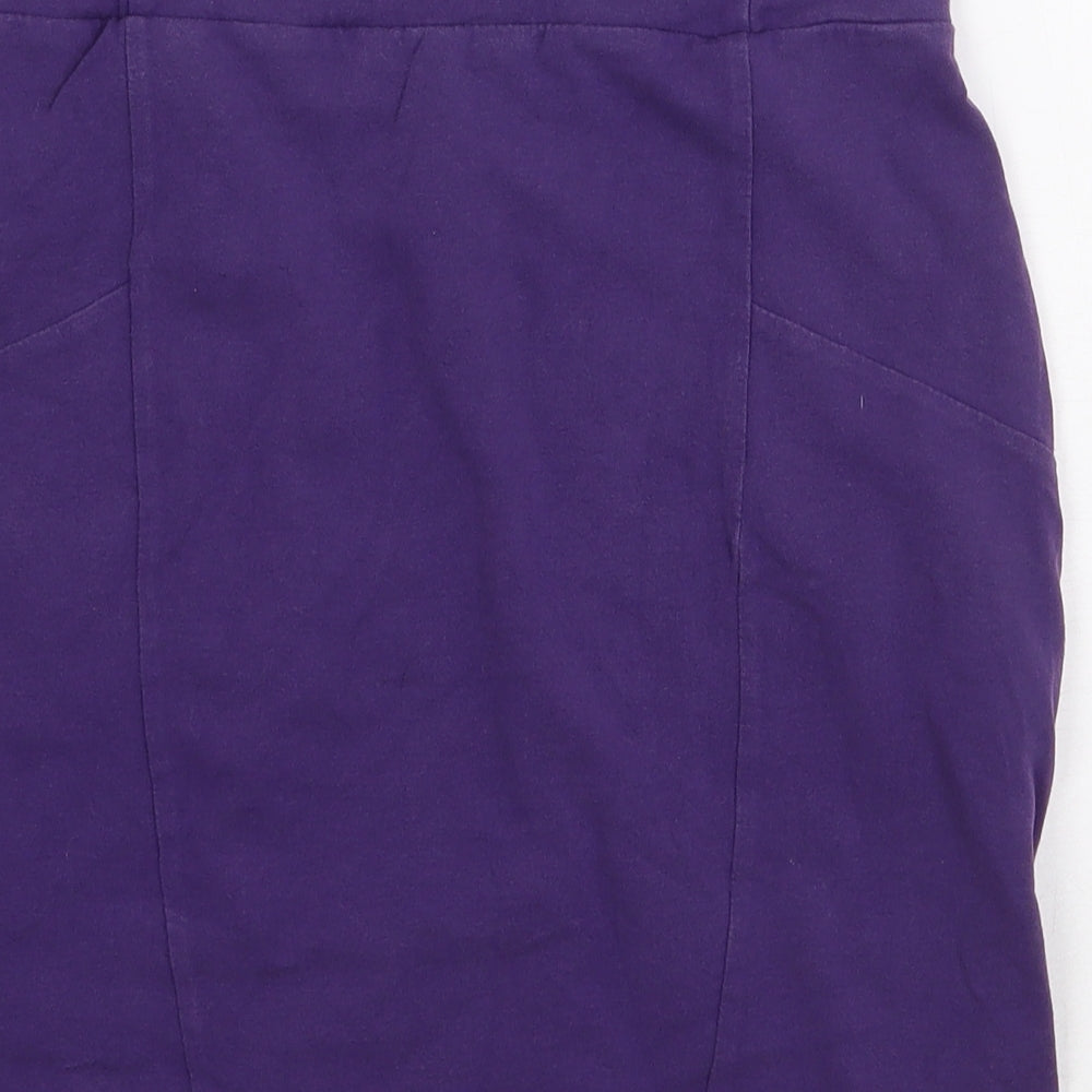 H&M Womens Purple Cotton Mini Skirt Size 38