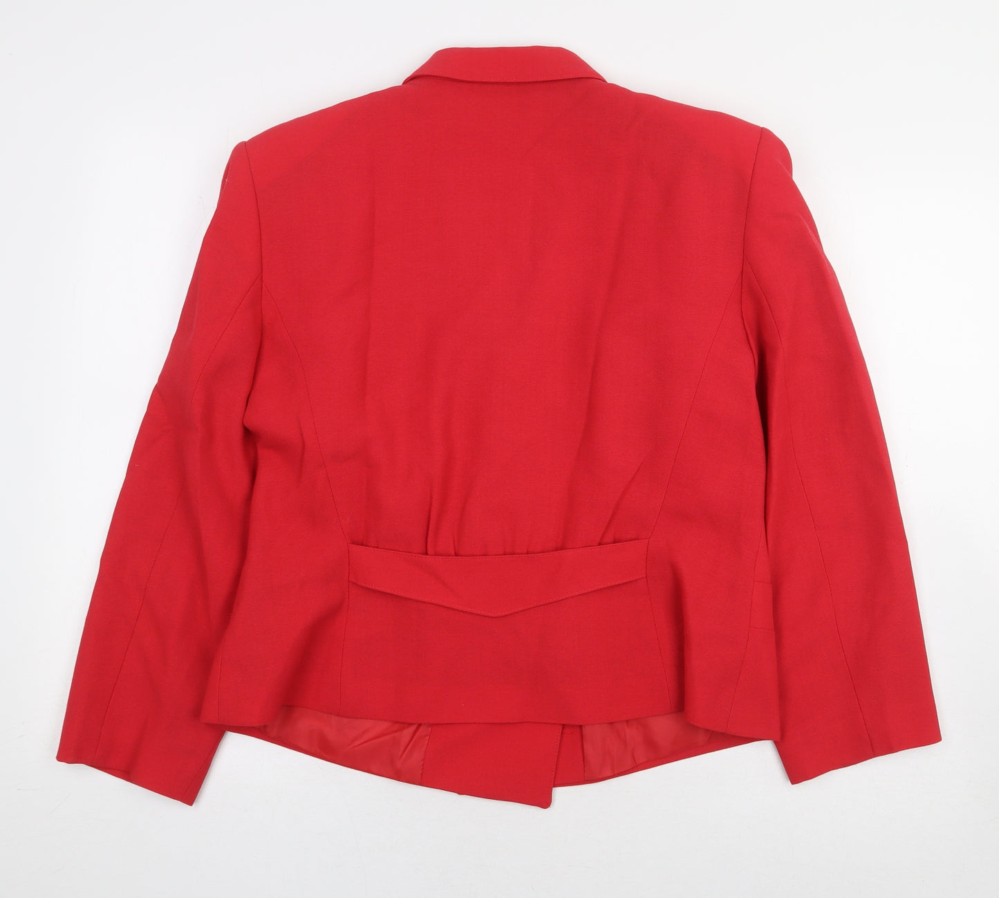Jacques Vert Womens Red Jacket Blazer Size 16 Button