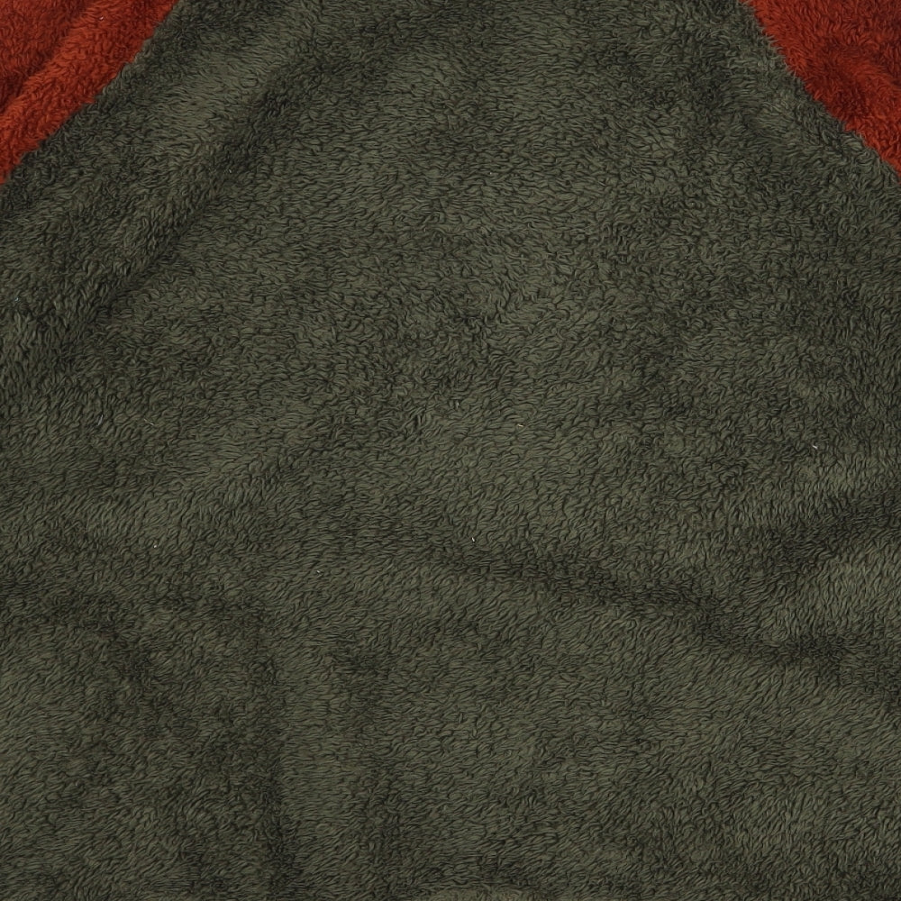 SheIn Mens Green Polyester Full Zip Sweatshirt Size XS