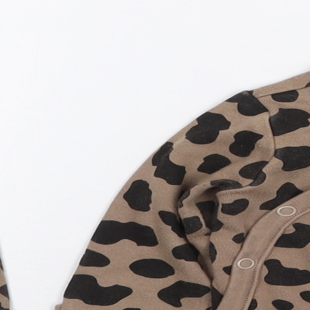 Cribstar Baby Brown Animal Print 100% Cotton Trousers Set Outfit/Set Size 6-9 Months Snap - Leopard Print