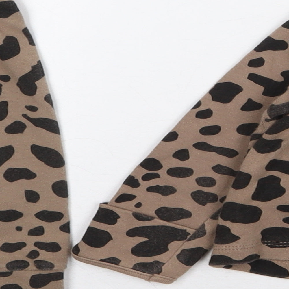 Cribstar Baby Brown Animal Print 100% Cotton Trousers Set Outfit/Set Size 6-9 Months Snap - Leopard Print