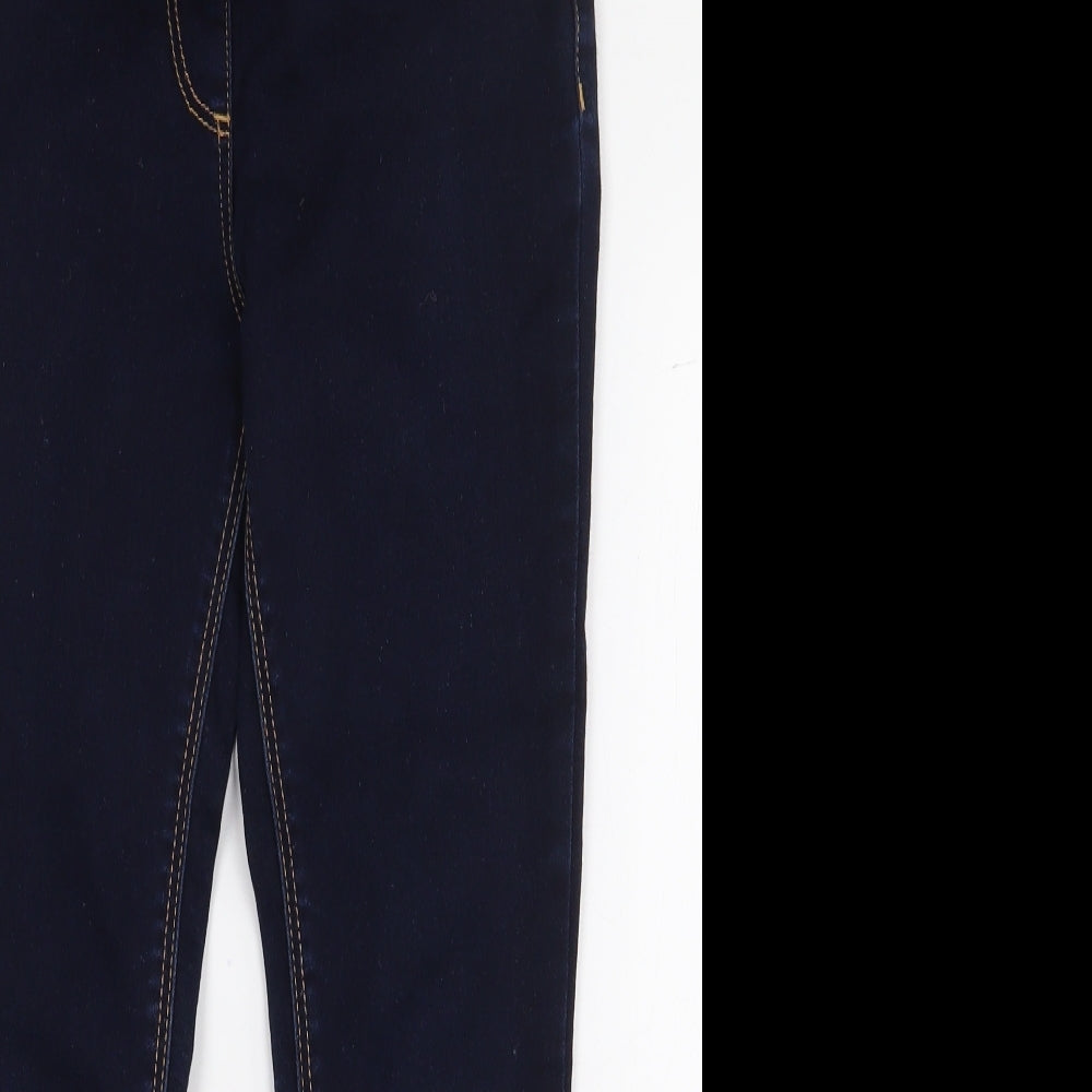George Girls Blue Cotton Jegging Trousers Size 8-9 Years Regular
