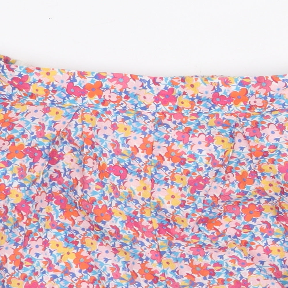 Mini Club Girls Pink Floral Cotton Paperbag Shorts Size 5-6 Years Regular