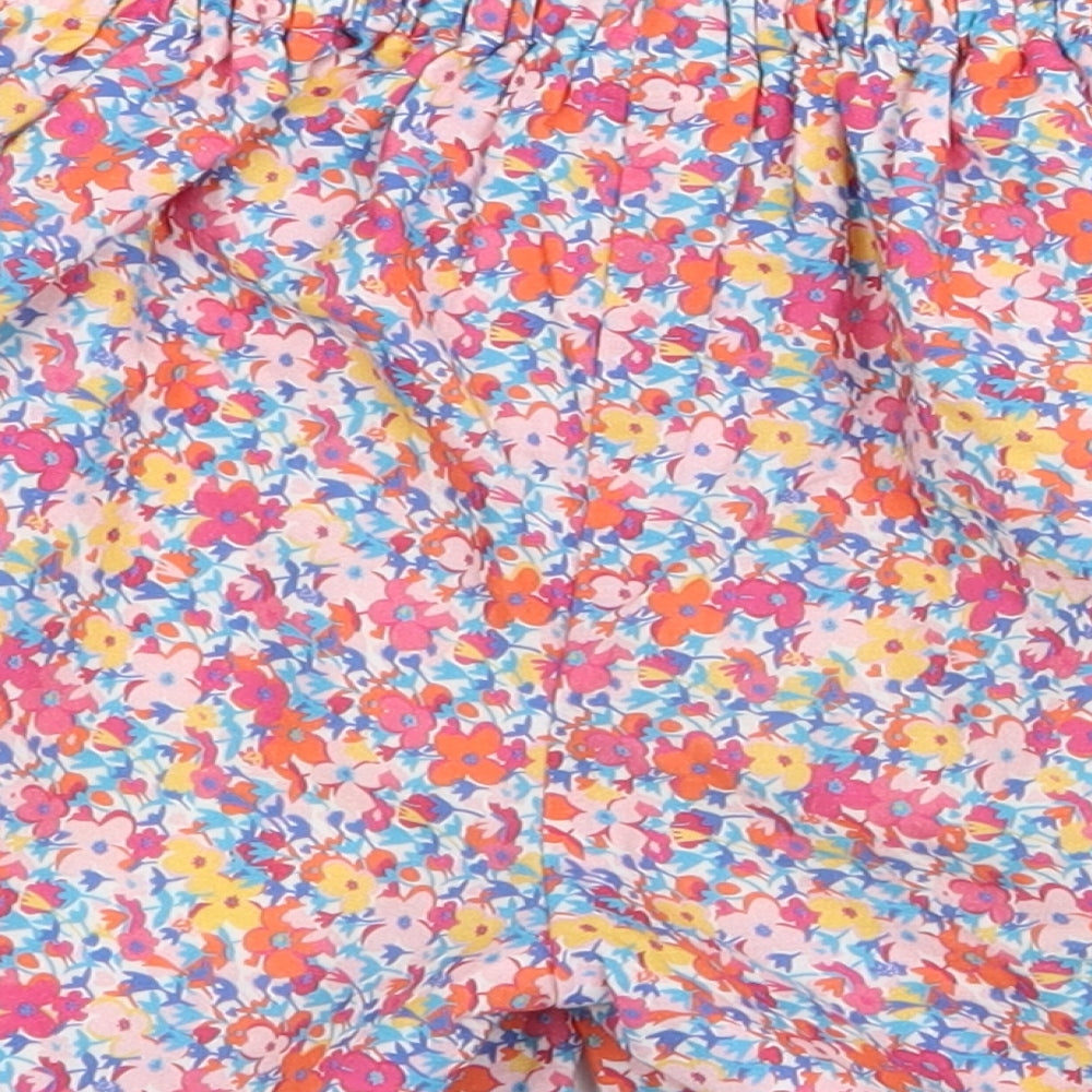 Mini Club Girls Pink Floral Cotton Paperbag Shorts Size 5-6 Years Regular
