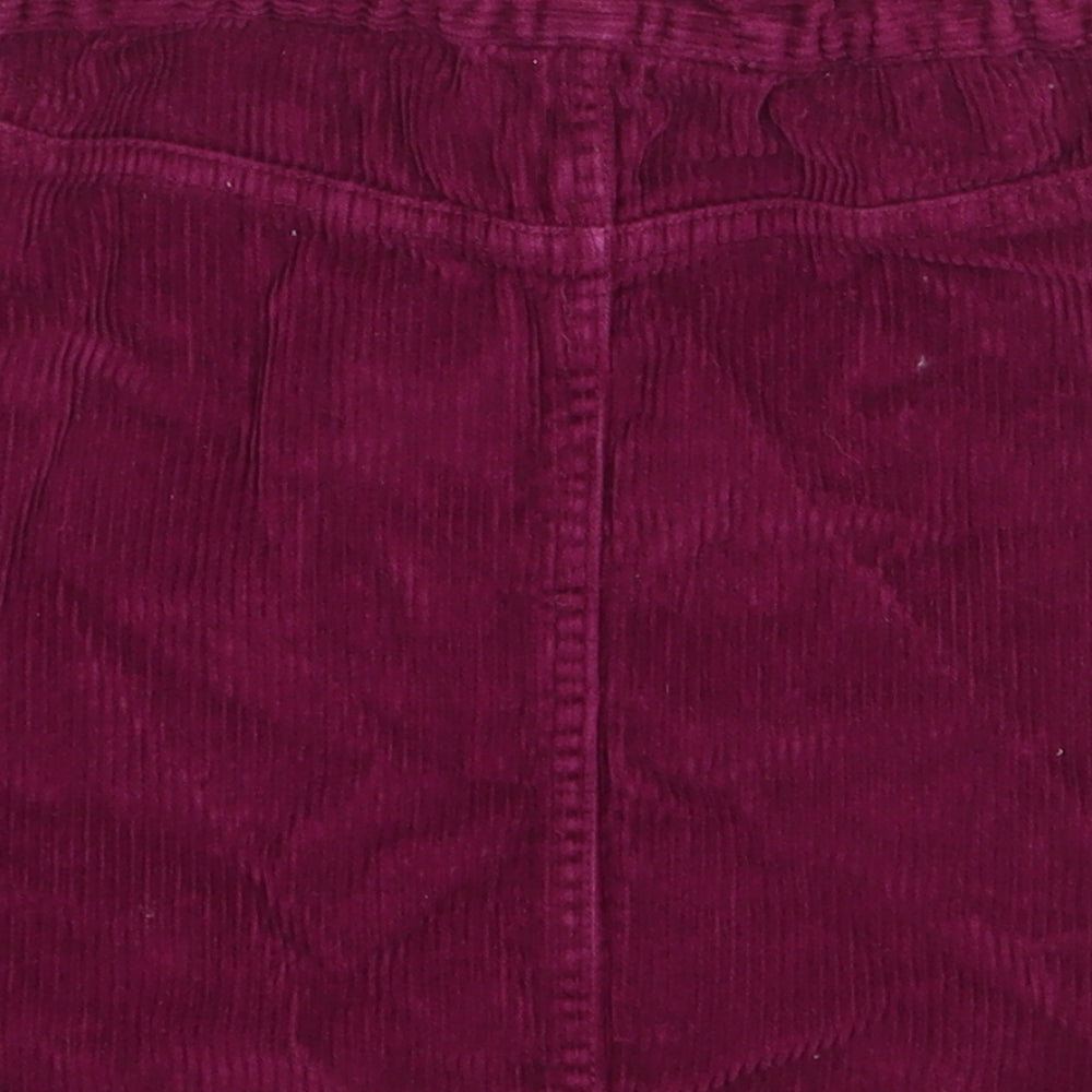 John Lewis Girls Purple 100% Cotton Mini Skirt Size 6 Years Regular Button