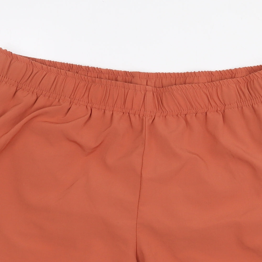 ASOS Womens Orange Polyester Athletic Shorts Size M L5 in Regular