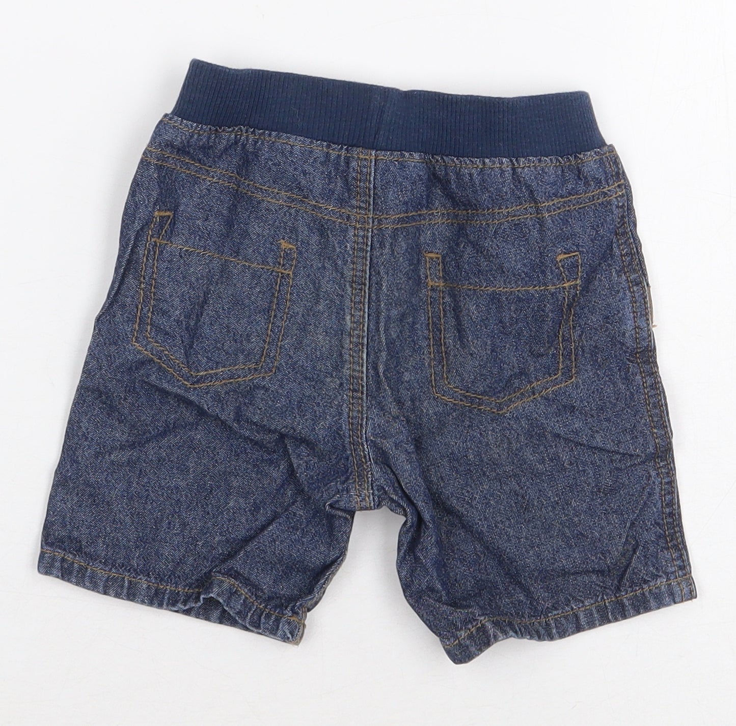 George Baby Blue 100% Cotton Cargo Jeans Size 6-9 Months Tie