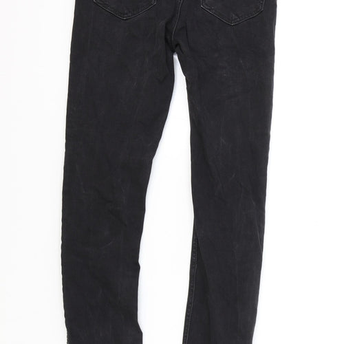 Zara Womens Black Cotton Skinny Jeans Size 4 L26 in Regular Zip
