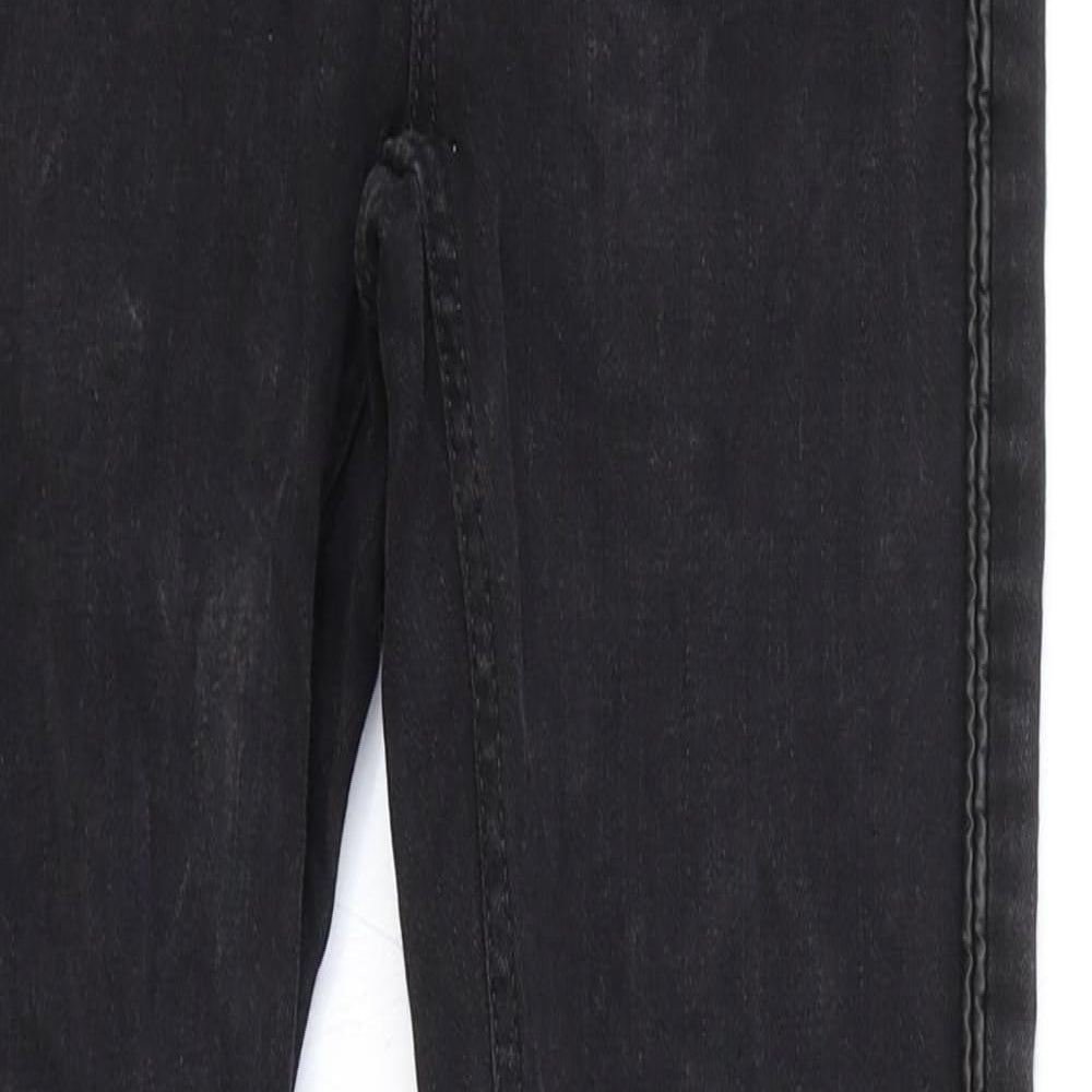 Zara Womens Black Cotton Skinny Jeans Size 4 L26 in Regular Zip
