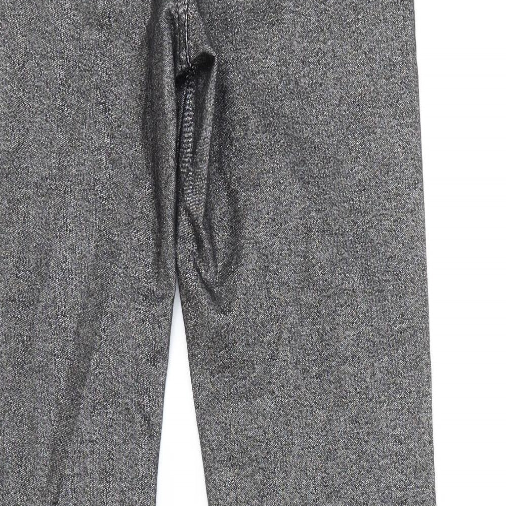 Per Una Womens Grey Cotton Bootcut Jeans Size 12 L30 in Regular Zip